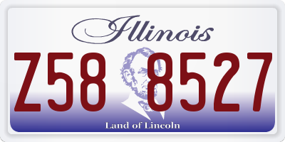 IL license plate Z588527