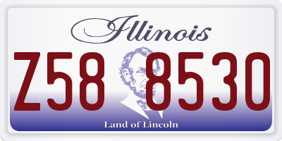 IL license plate Z588530