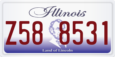 IL license plate Z588531