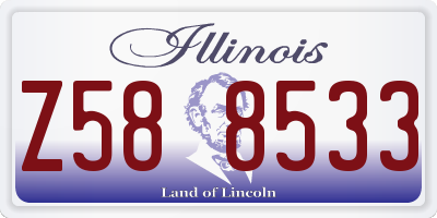 IL license plate Z588533