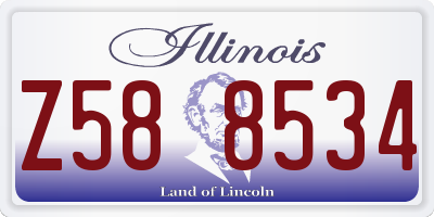 IL license plate Z588534