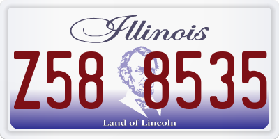 IL license plate Z588535