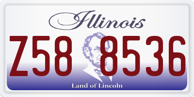 IL license plate Z588536