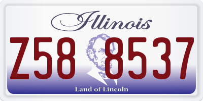 IL license plate Z588537