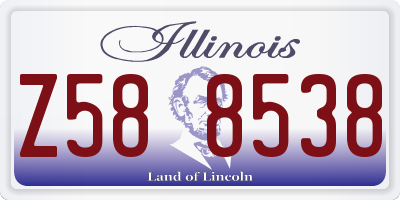 IL license plate Z588538