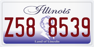 IL license plate Z588539