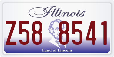 IL license plate Z588541