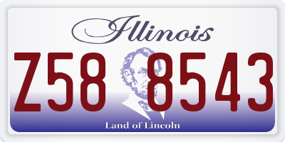 IL license plate Z588543