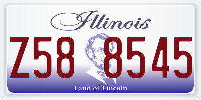 IL license plate Z588545