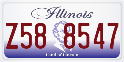 IL license plate Z588547