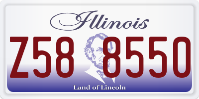 IL license plate Z588550