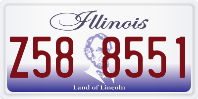 IL license plate Z588551