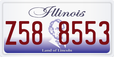 IL license plate Z588553