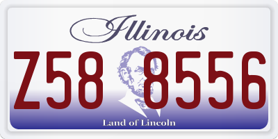 IL license plate Z588556