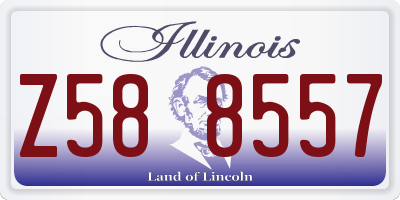 IL license plate Z588557