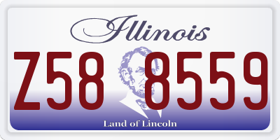 IL license plate Z588559