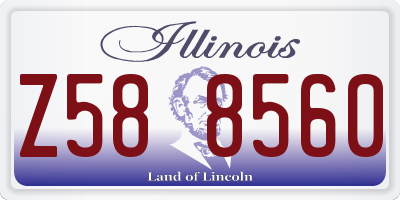 IL license plate Z588560