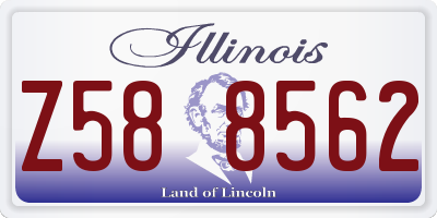IL license plate Z588562