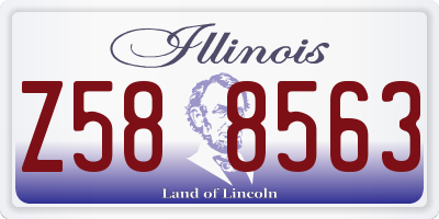 IL license plate Z588563
