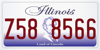 IL license plate Z588566