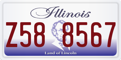IL license plate Z588567