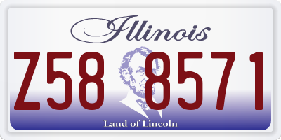 IL license plate Z588571