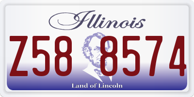 IL license plate Z588574
