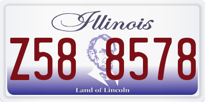 IL license plate Z588578