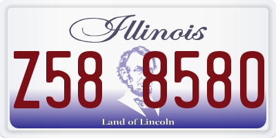 IL license plate Z588580