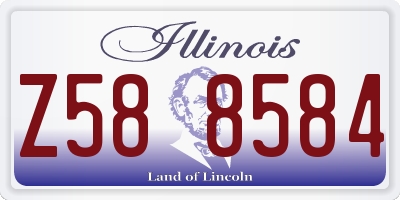 IL license plate Z588584