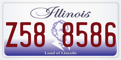 IL license plate Z588586