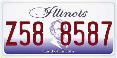 IL license plate Z588587
