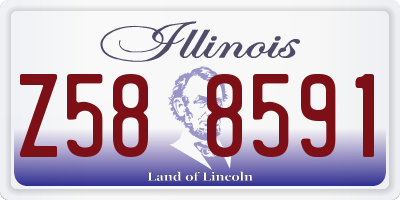IL license plate Z588591
