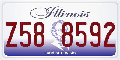 IL license plate Z588592