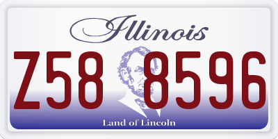 IL license plate Z588596