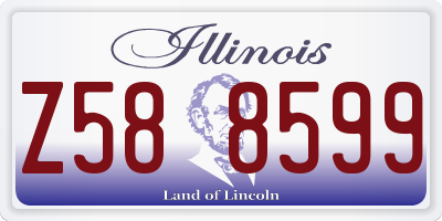 IL license plate Z588599