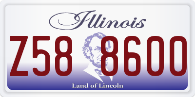 IL license plate Z588600