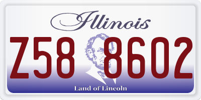 IL license plate Z588602