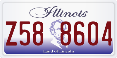IL license plate Z588604