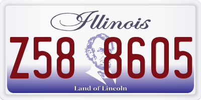 IL license plate Z588605