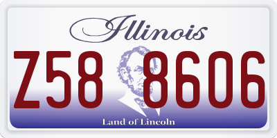 IL license plate Z588606