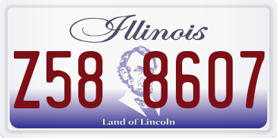 IL license plate Z588607