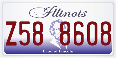 IL license plate Z588608