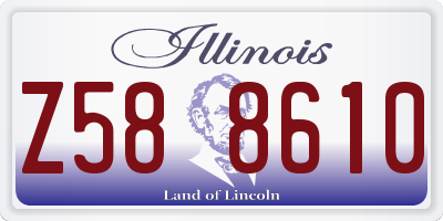 IL license plate Z588610