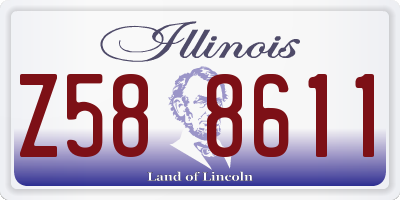 IL license plate Z588611