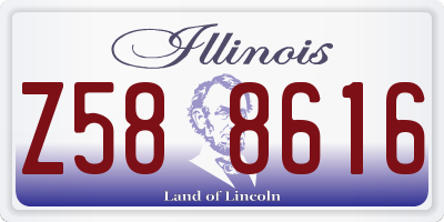 IL license plate Z588616