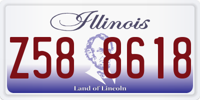 IL license plate Z588618