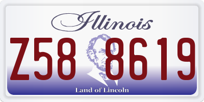 IL license plate Z588619