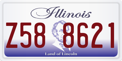 IL license plate Z588621