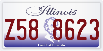 IL license plate Z588623
